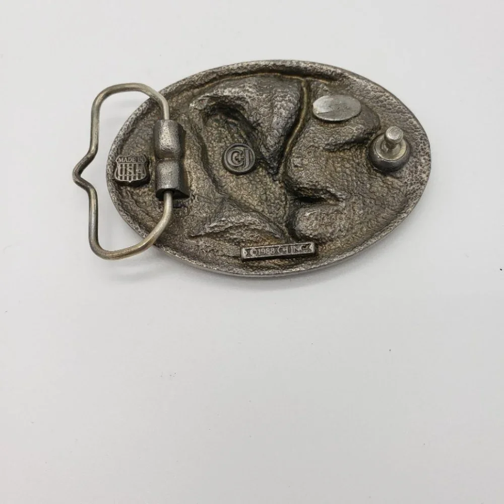 Pewter Eagle Men's Belt Buckle USA 1988